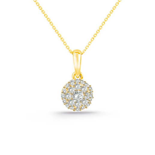 Colgante Diamantes Style 0.32 Oro Amarillo Pureza - Colgantes de Diamantes