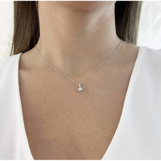 Colgante Diamantes Style 0.10 Oro Blanco - Pingentes de diamantes 2