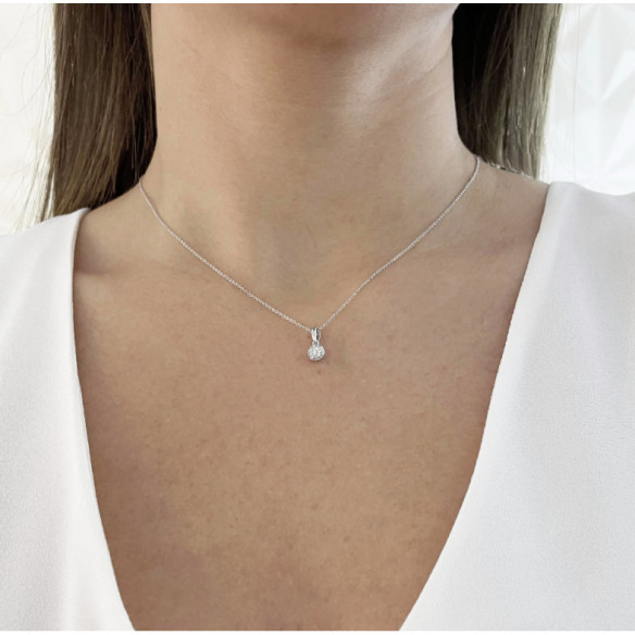 Colgante Diamantes Style 0.10 Oro Blanco - Pingentes de diamantes