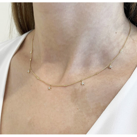 Collar Oro Estrellas Celebrity 108 - Colliers diamant