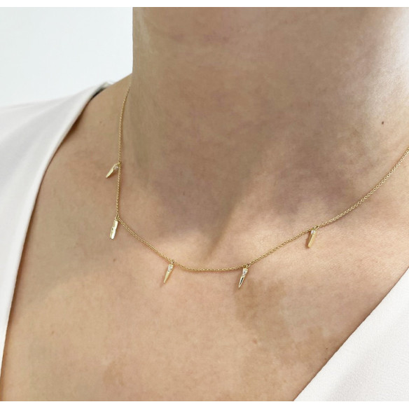 Collar Oro Pinchos Celebrity 108 - Collares de Diamantes
