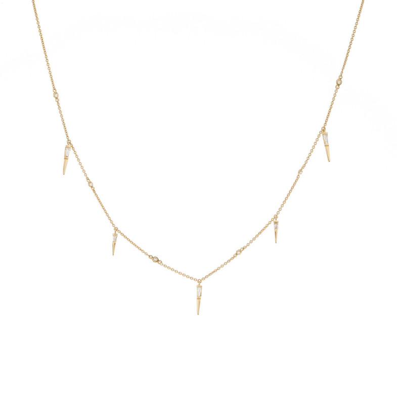 Collar Oro Pinchos Celebrity 108 - Collares de Diamantes