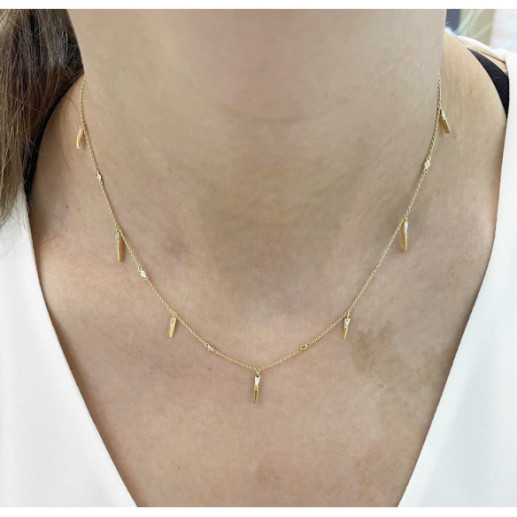 Gold necklace CELEBRITY skewers 108 - Diamond Necklaces 2