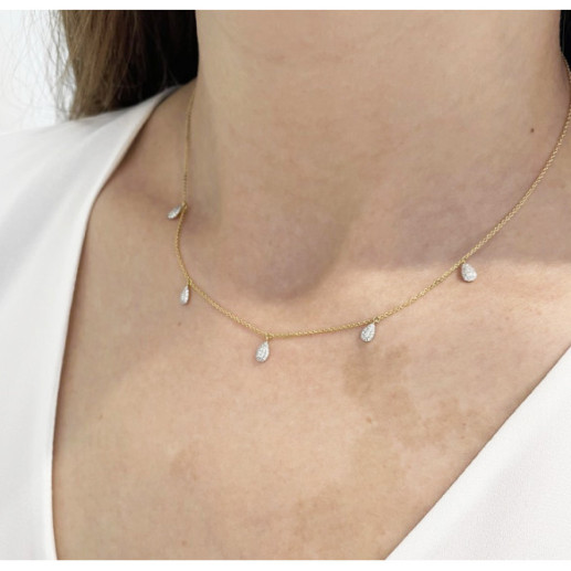 Collar Oro Gotas Celebrity 108 - Collares de Diamantes 2
