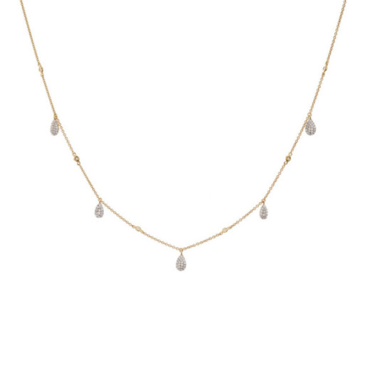 Colar de ouro Gotas Celebridade 108 - Colares de diamantes 2