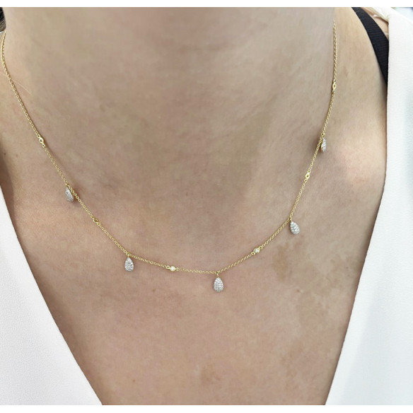 Gold necklace drops CELEBRITY 108 - Diamond Necklaces