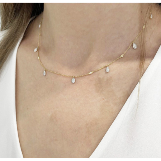 Collar Oro Gotas Celebrity 108 - Collares de Diamantes 2