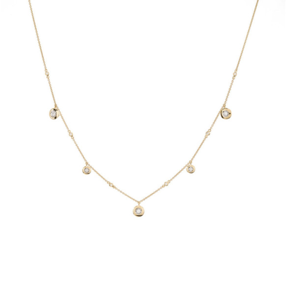 Collar Oro Chatones Celebrity 108 - Collares de Diamantes