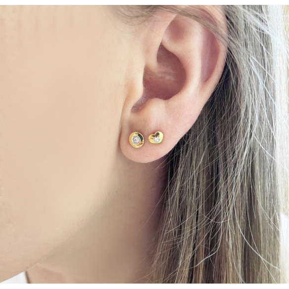 Pendientes Diamantes Chatón Celebrity 0.08 - Bautismo y joyería de primera comunión