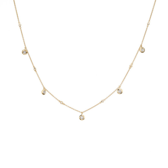 Gold necklace Chaton CELEBRITY 108 - Diamond Necklaces