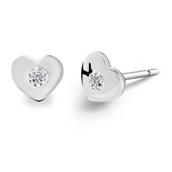 Pendientes Corazón Celebrity Oro Blanco - dortoirs