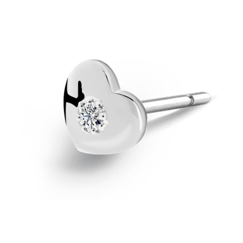 Piercing Corazón Celebrity Oro Blanco - Piercings de Oro