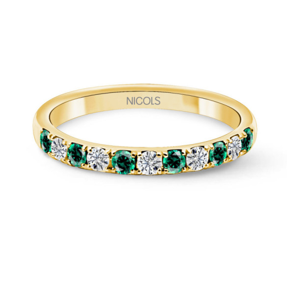 Anillo Diamantes Esmeralda Azalea - Bagues d'émeraude
