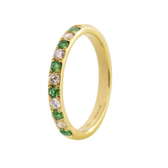 Emerald Azalea Diamond Ring - Emerald rings