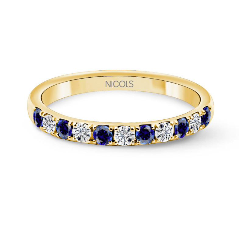 Azalea Sapphires Diamond Ring Yellow Gold - Sapphire rings
