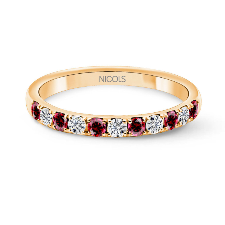 Anillo Diamantes Rubi Azalea - Bagues rubis