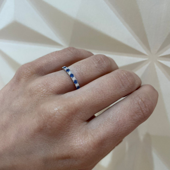 Anillo Diamantes Zafiro Azalea - ANILLOS