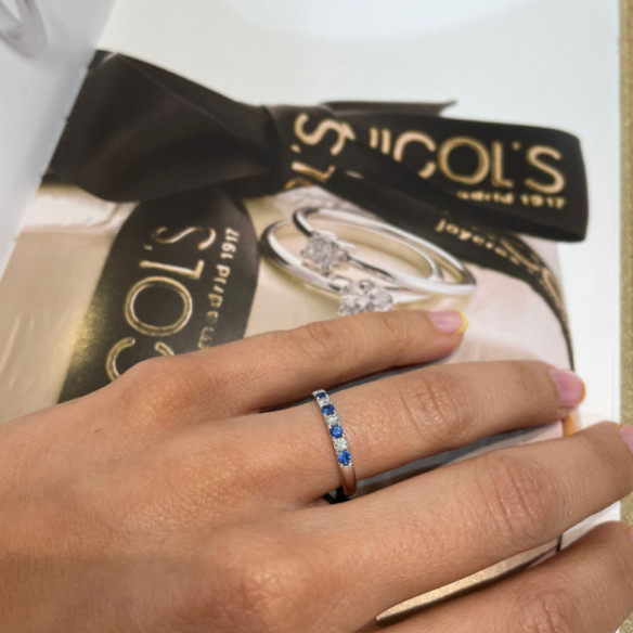 Anillo Diamantes Zafiro Azalea - LES ANNEAUX