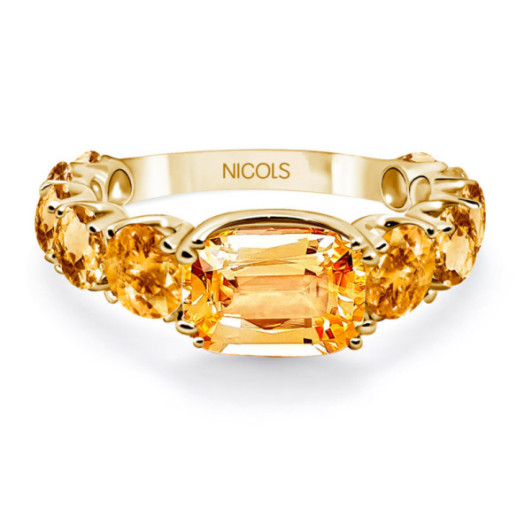 Regenbogen Gold Zitrusring - Ringe andere Edelsteine