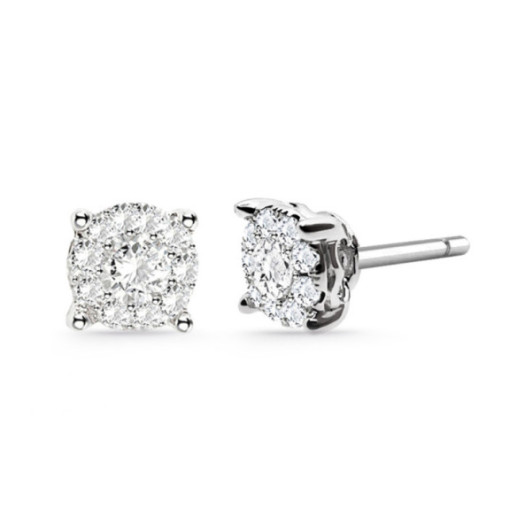 Pendientes Diamante Eloise Dormilonas 0.21 - Pendientes de Novia