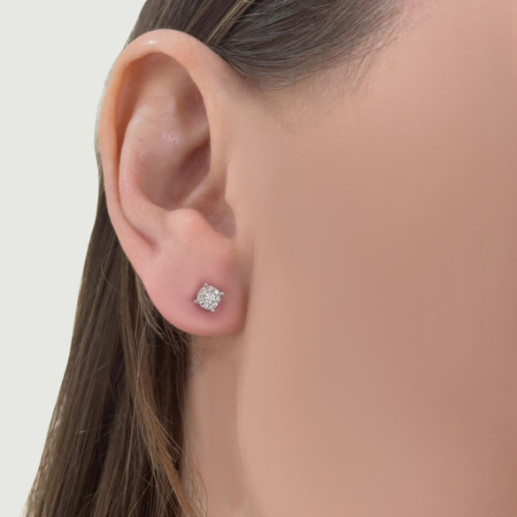 Pendientes Diamante Eloise Dormilonas 0.21 - Pendientes de Novia 2