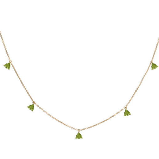 Collar Colgantes Piedras Peridoto Verde Trillon - Grüne Steinketten 2