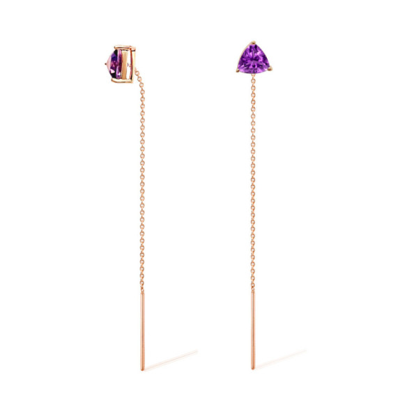 Pendientes Amatista Trillon - Pendientes Otras Piedras de Colores