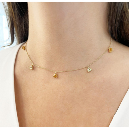 Necklace Pendants Citrine Stones and Lemon Quartz TRILLON - Necklaces Other Color Stones 2