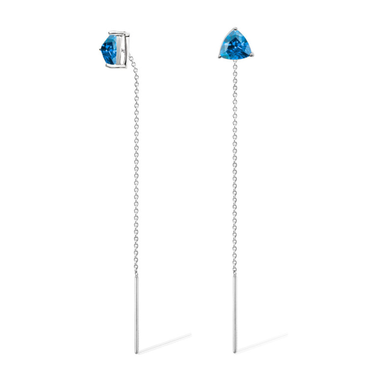 Orecchini Topazio Trillon - Orecchini a pietre blu