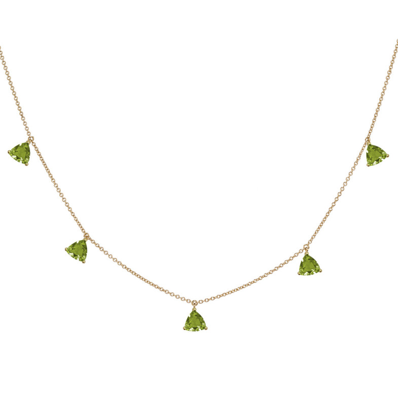 Collar Colgantes Piedras Peridoto Verde Trillon - Grüne Steinketten