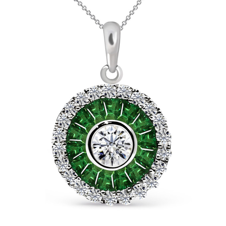 Colgante Ojo De Perdiz Granate Verde - Pingentes de pedras verdes