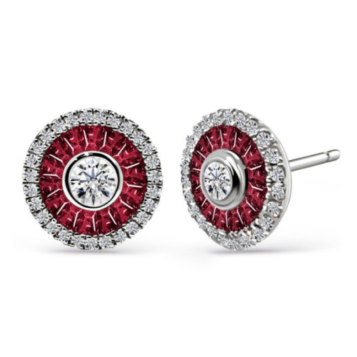 Pendientes Ojo De Perdiz Rubí - Pendientes de Rubi