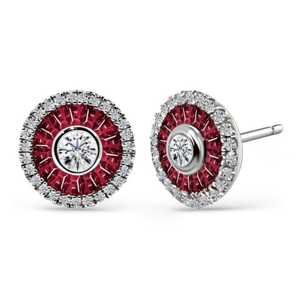 Pendientes Ojo De Perdiz Rubí - Pendientes de Rubi