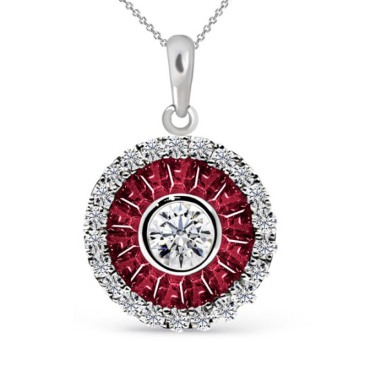 Colgante Ojo De Perdiz Rubi - Colgantes de Piedras Roja