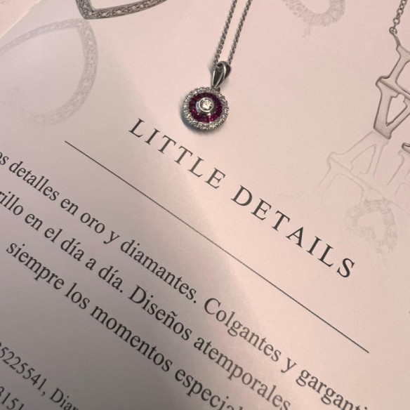 Colgante Ojo De Perdiz Rubi - Pendentifs de pierre rouges
