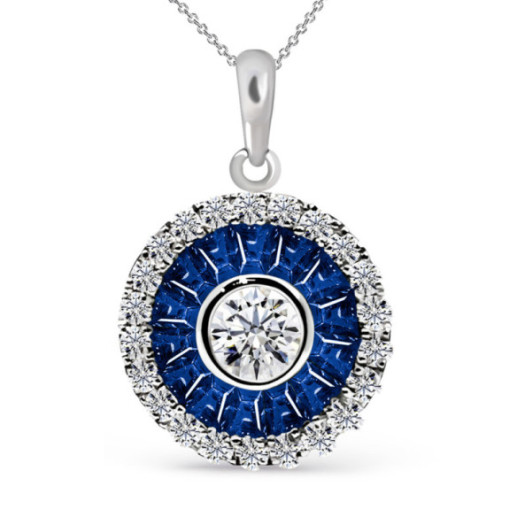 Colgante Ojo De Perdiz Zafrio - Colgantes de Piedras Azul