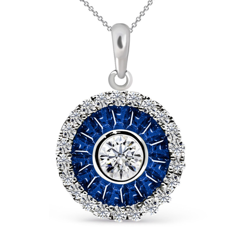Colgante Ojo De Perdiz Zafrio - Colgantes de Piedras Azul