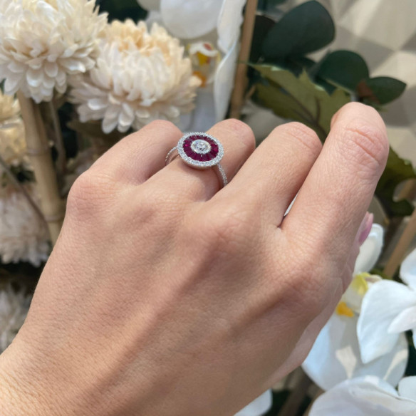 Anillo Ojo De Perdiz Rubi 0.75 - vintage-Designs