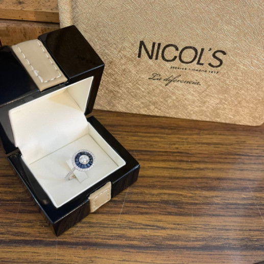 Anillo Ojo De Perdiz Zafiro 0.75 - ANéIS 2