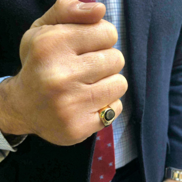 Onix Oval Classic Seal - Selos de anéis de homem