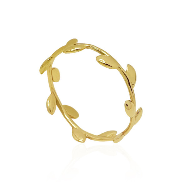 Gold ring leaves MY FIRST JEWEL - Golden rings without stones