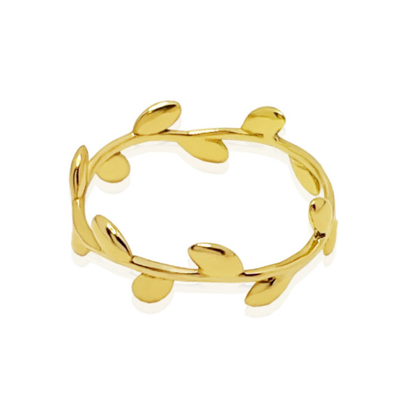 Gold ring leaves MY FIRST JEWEL - Golden rings without stones
