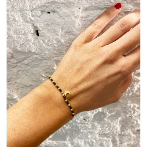 Pulsera Oro Dark Moon - Pulseras Piedras Color 2