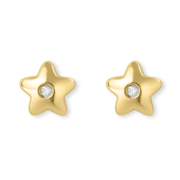 Star diamond stud earrings - Baby Earrings