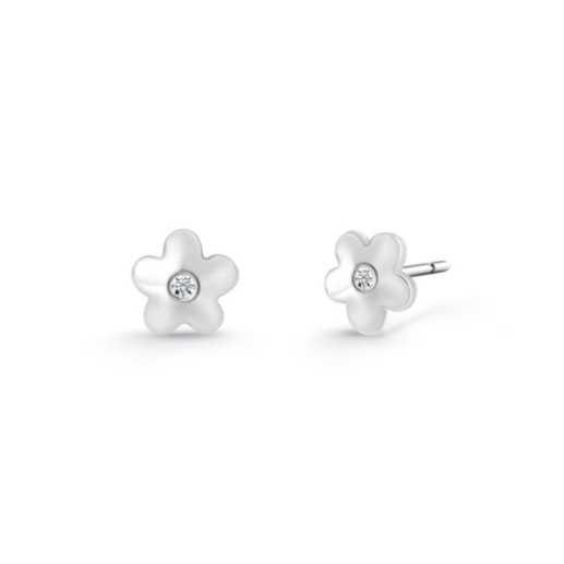 Pendientes Diamantes Dormilonas Flor - Pendientes de bebe