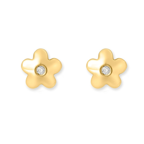 Pendientes Diamantes Dormilonas Flor - Boucles d'oreilles pour bébé