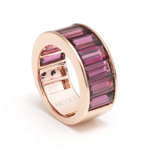 Anillo Rodolita Flúor - Anillos Oro Rosa