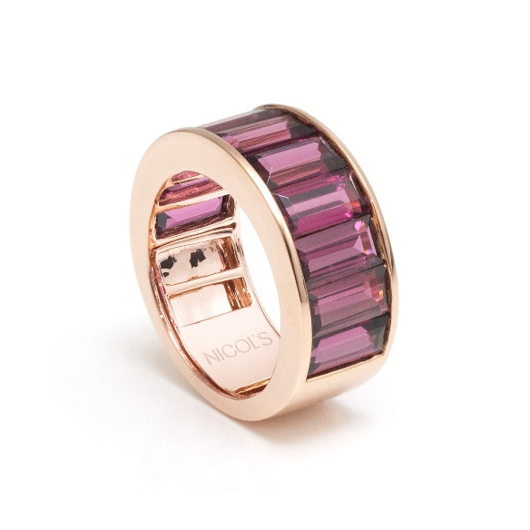 Anello Rodolita Fluore - Anelli d'oro rose