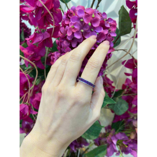 Anillo Amatistas Flúor Midi - media alianza 2