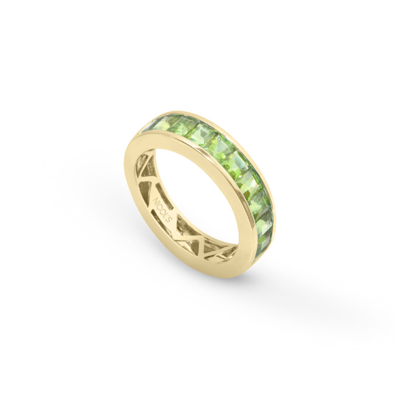 Anillo Peridoto Verde Flúor - diseños actuales